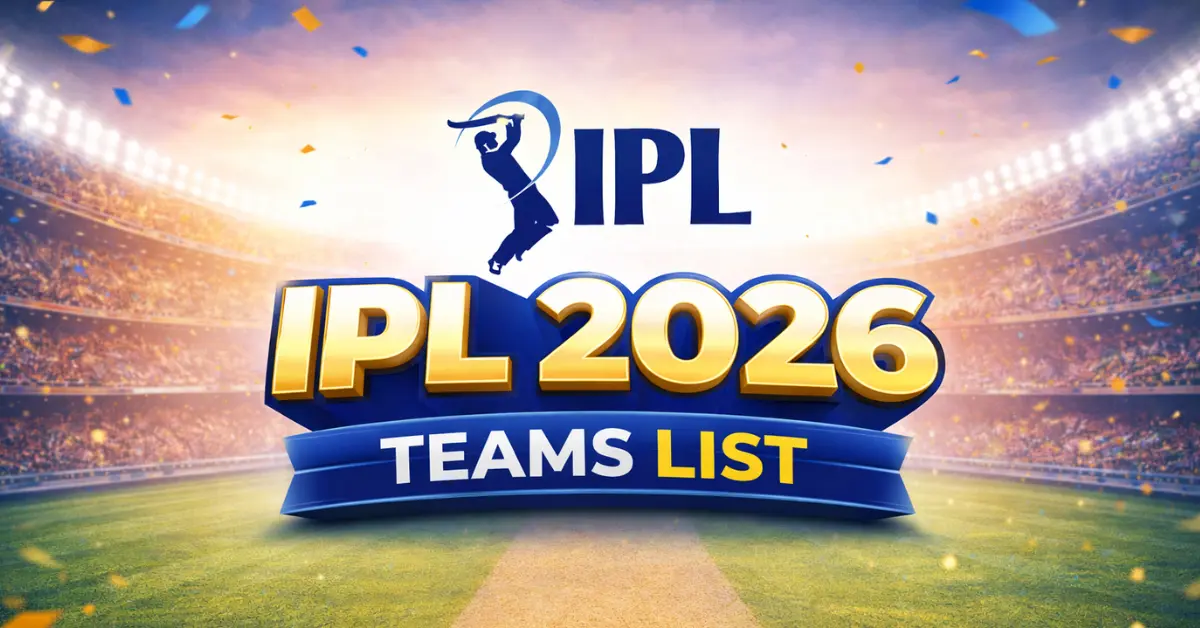 IPL 2026 Teams List