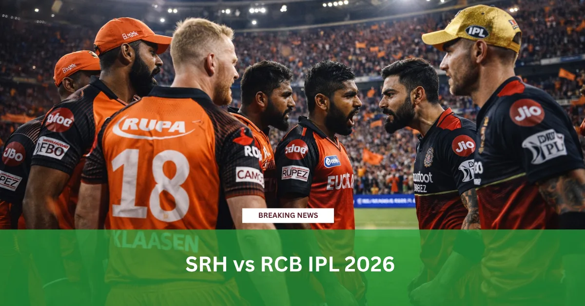 SRH vs RCB Match Preview 2026 – Playing 11, Pitch Report, Prediction & Key Players