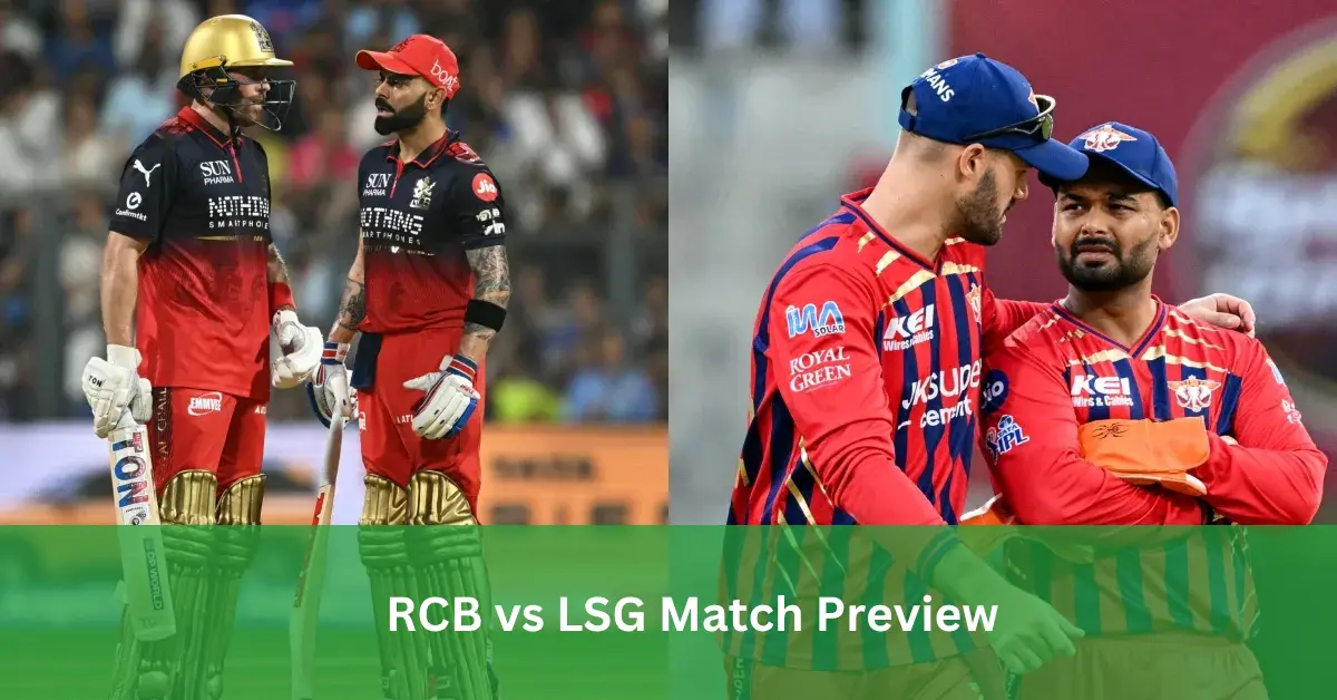 RCB vs LSG Match Preview: Chinnaswamy pitch report, weather update, head-to-head और probable playing 11 – कौन मारेगा बाज़ी? जानिए हर detail